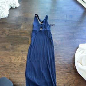 Free People Navy Midi Dress